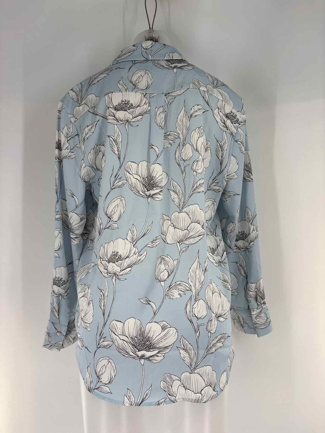 Size L RACHEL ZOE Blue Print Shirt