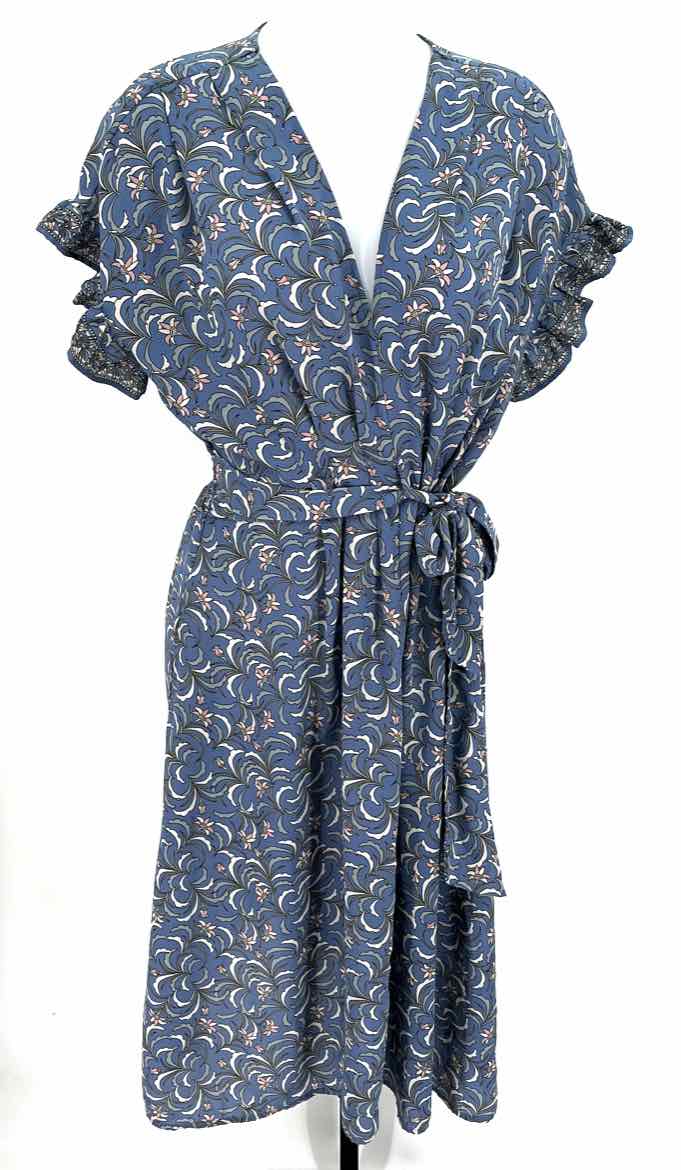 Size M MAX STUDIO Blue Print Dress