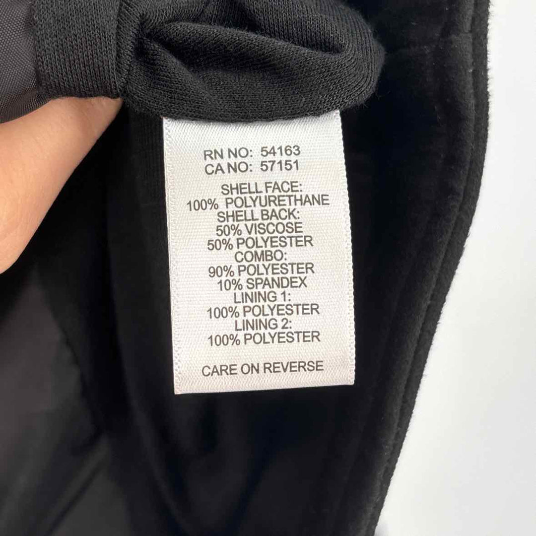 Size M Andrew Marc Black Faux Leather Jacket