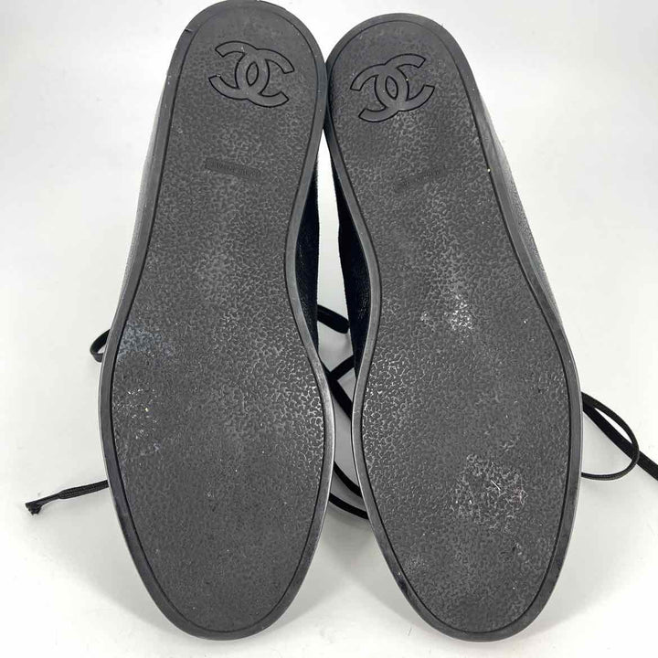 Shoe Size 41 Chanel Black Leather Luxury - Boots