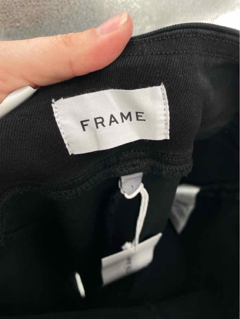 Size 1 FRAME Black Luxury - Pants