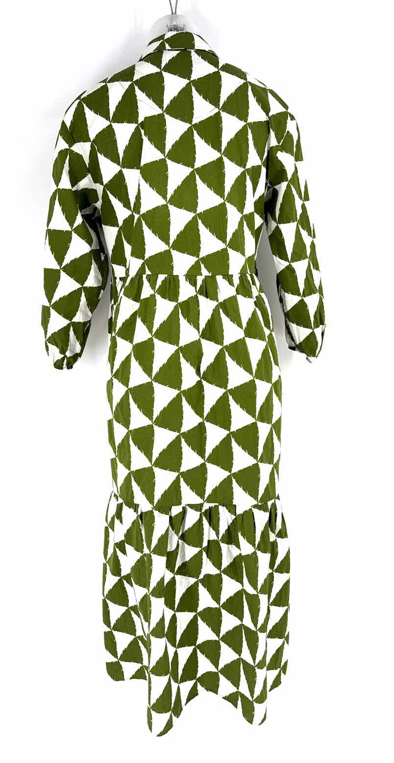 Size S MAEVE Green Print Dress