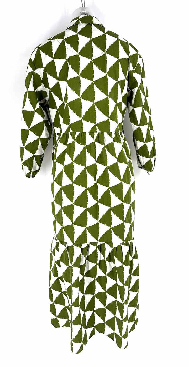 Size S MAEVE Green Print Dress