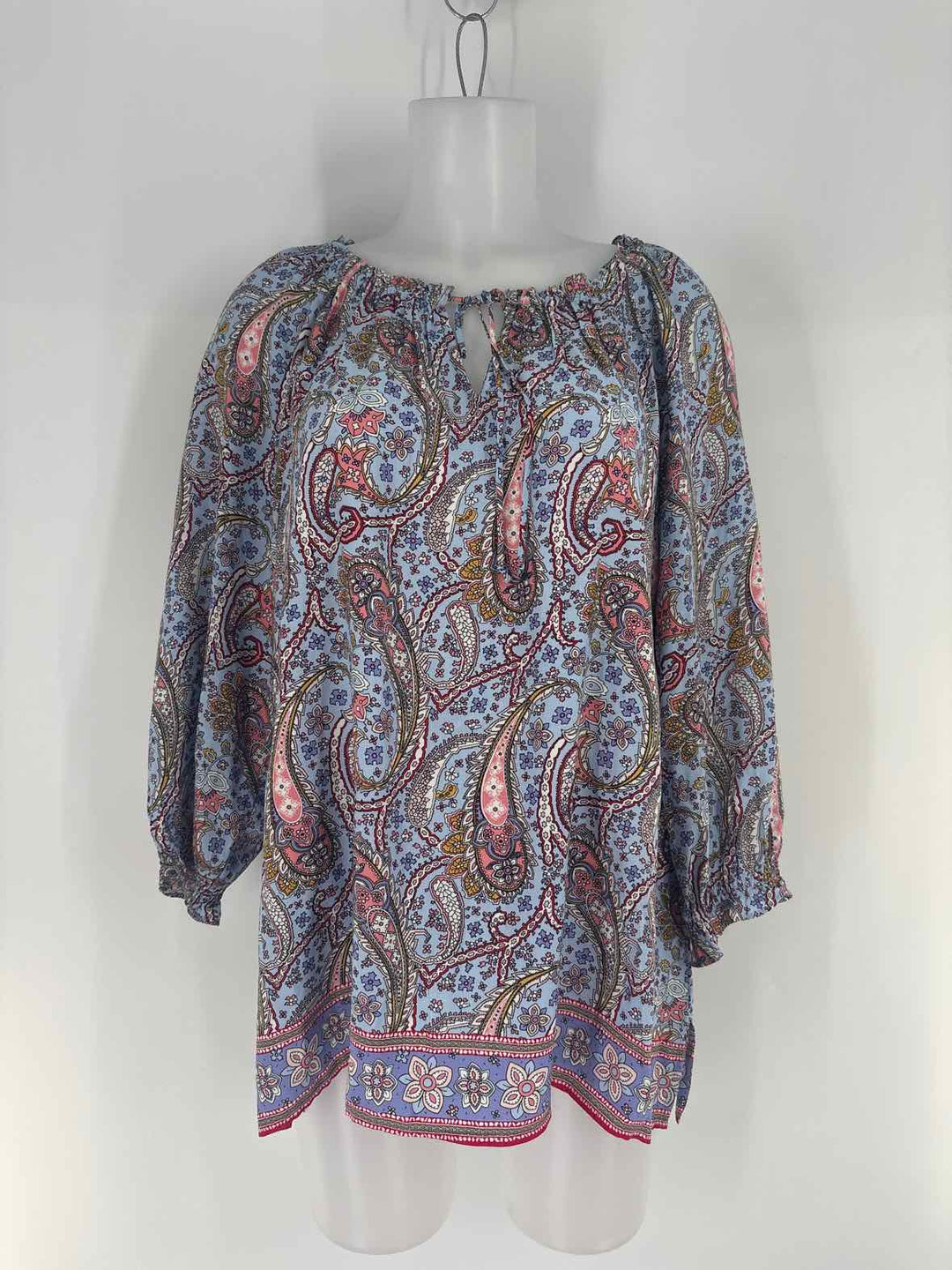 Size L Talbots Blue Print Shirt