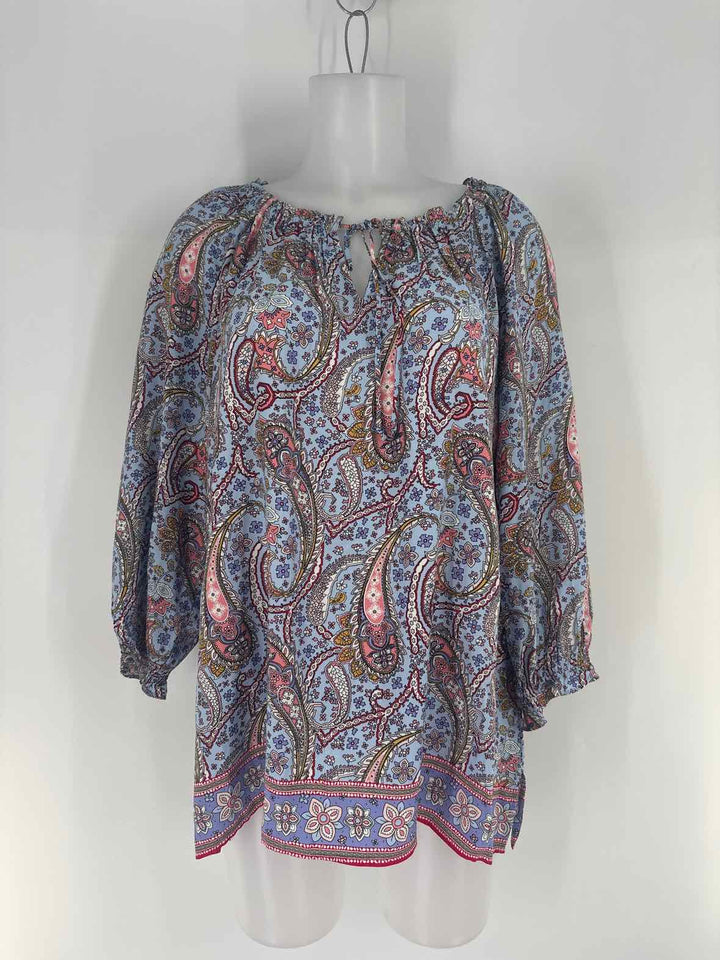 Size L Talbots Blue Print Shirt