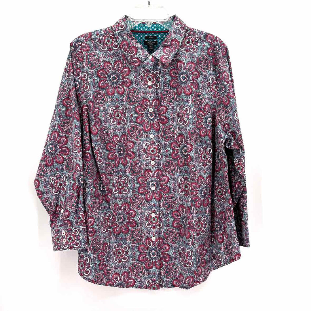 Size 18 Talbots Multi-Color Shirt