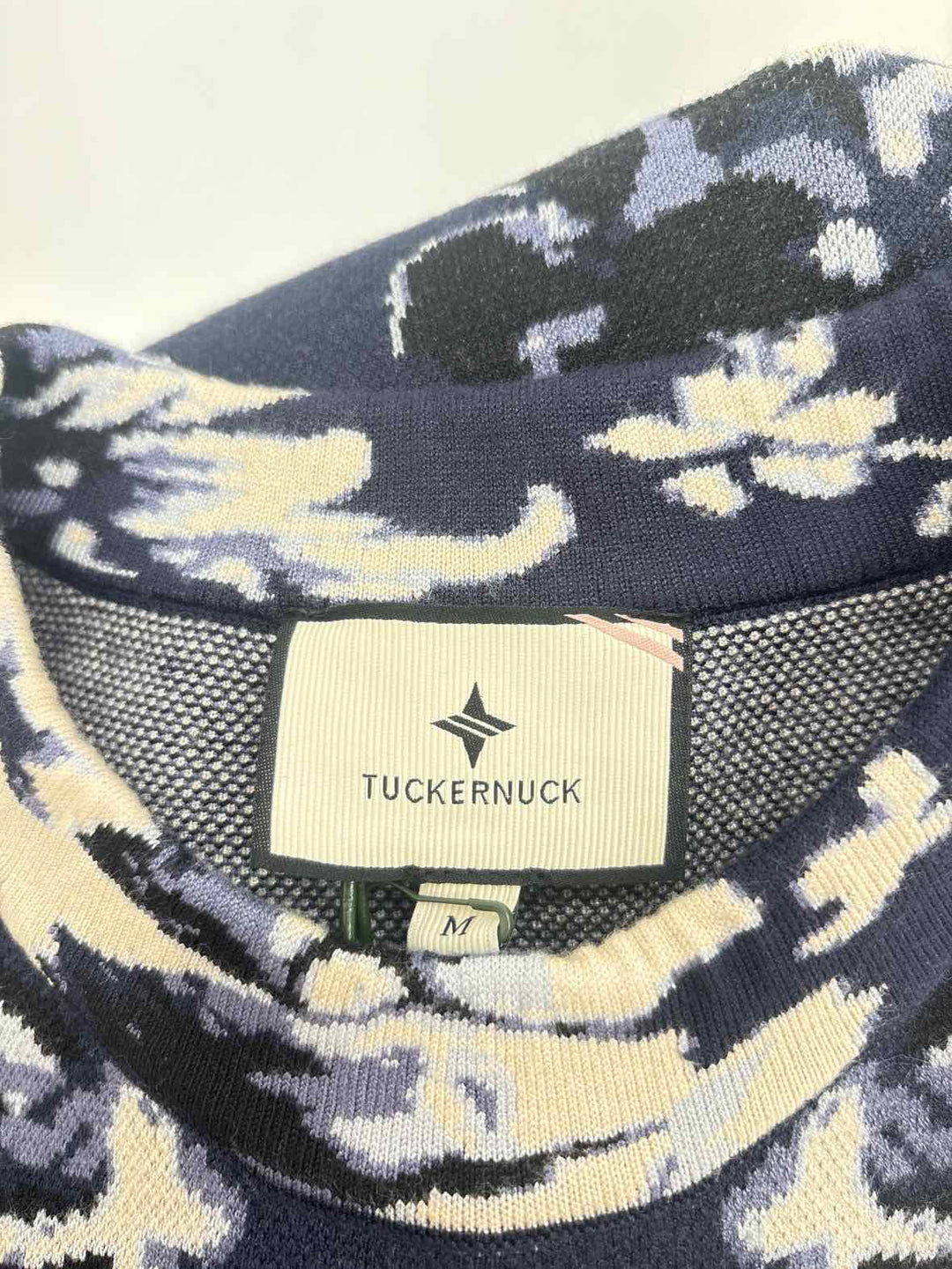 Size M TUCKERNUCK Navy Print Dress