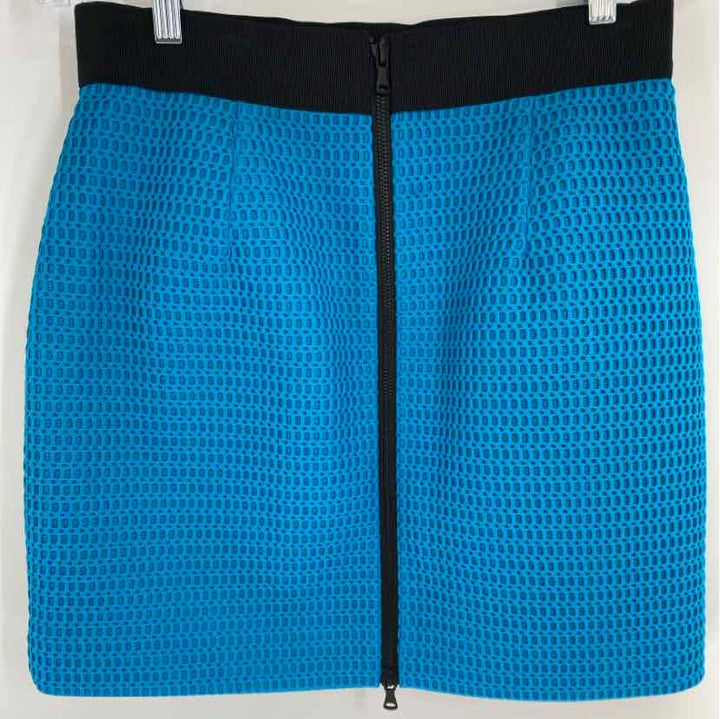 Size 10 MILLY Teal Crochet Skirt