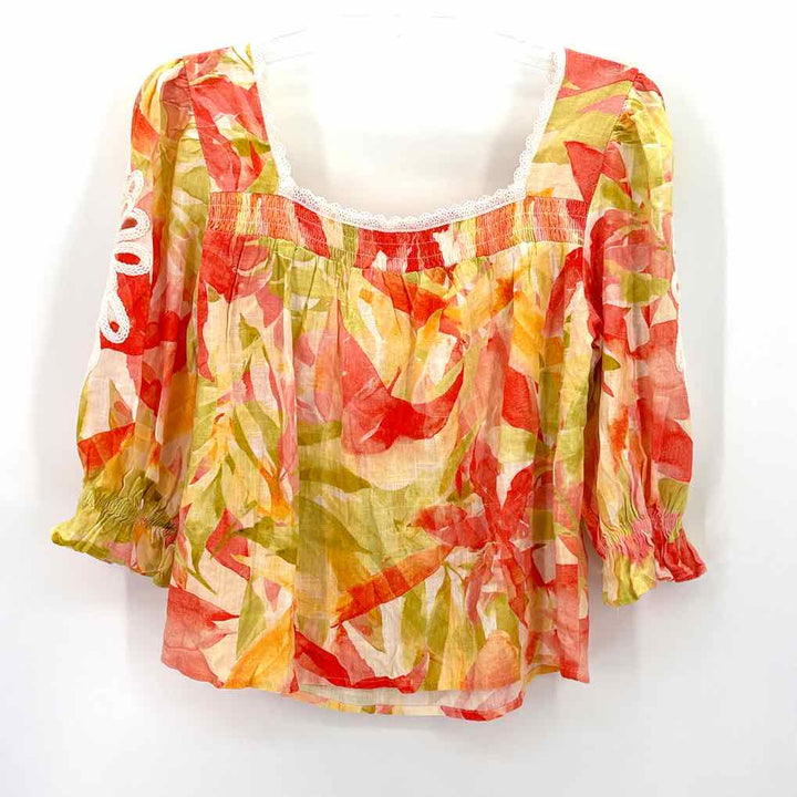 Size S CUPIO Multi-Color Rayon Linen Shirt