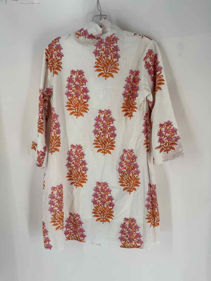 Size S VICTORIA DUNN White Print Dress