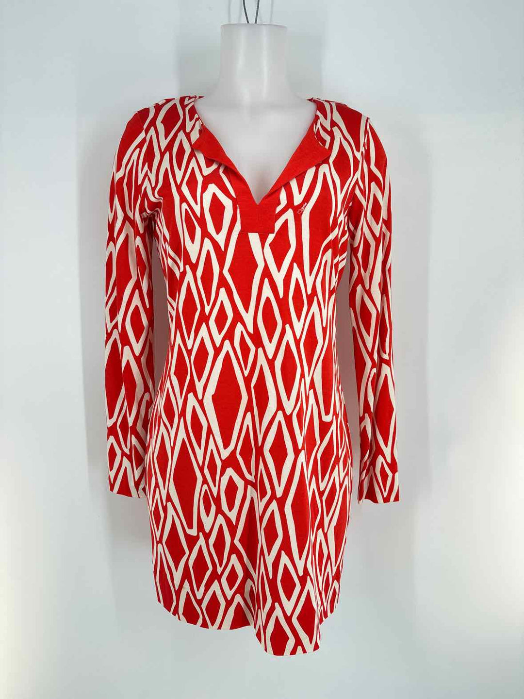 Size 8 DIANE VON FURSTENBERG Orange Dress