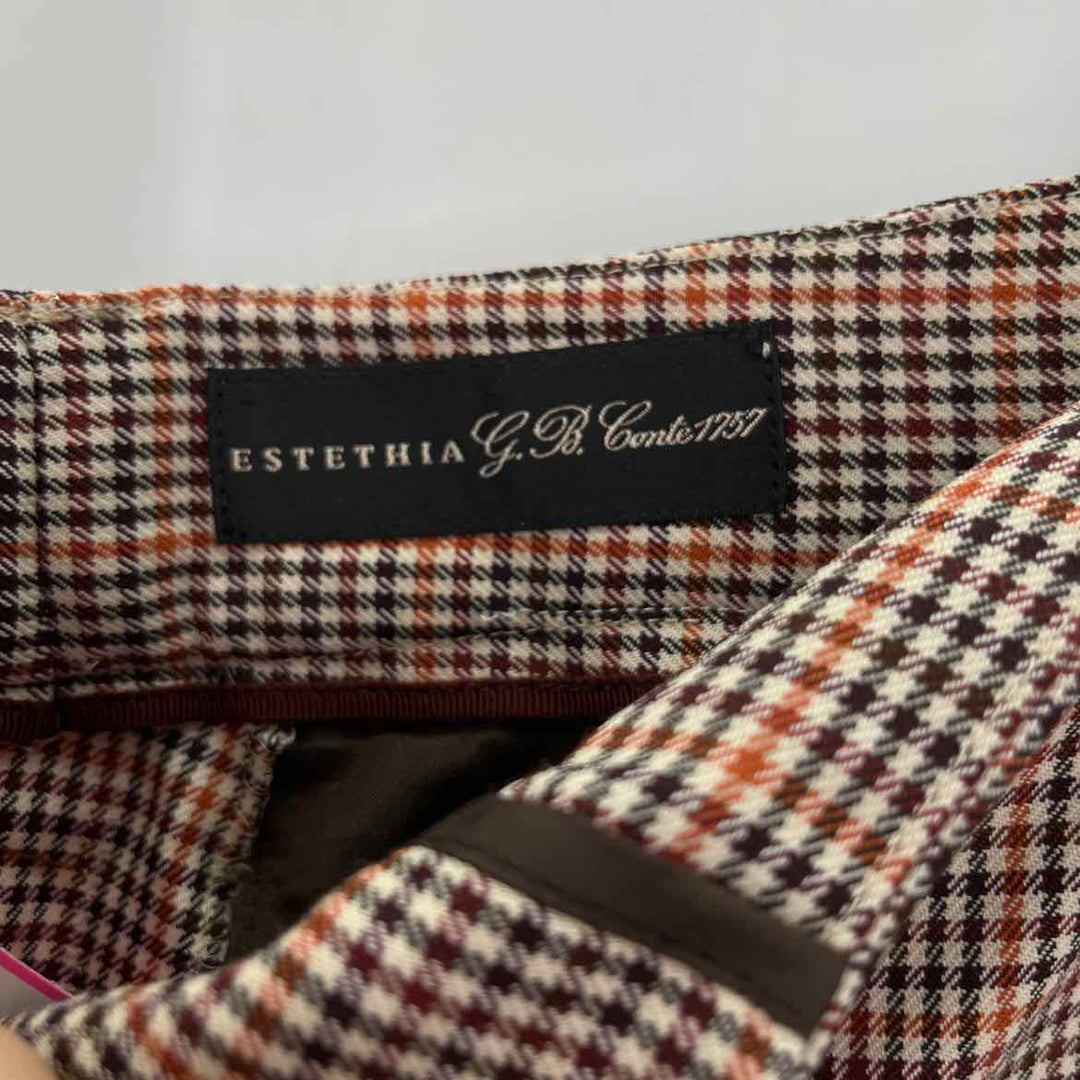 Size 8 Brooks Brothers Brown Print Pants