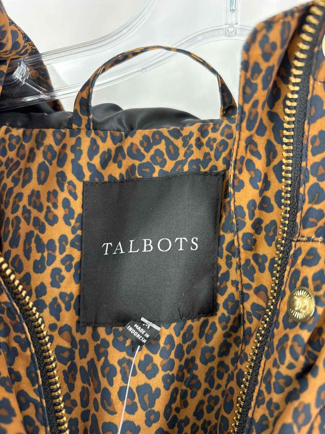 Size M Talbots Brown Print Jacket