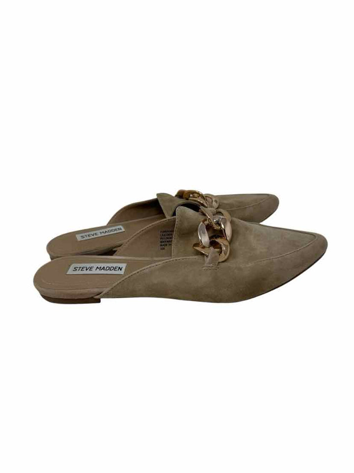 Shoe Size 8.5 Steve Madden Tan Mules