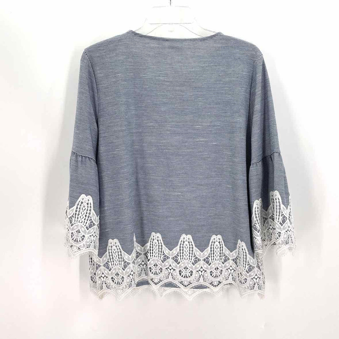 Size L Chico's Multi-Color Knit Lace Shirt
