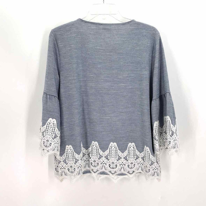 Size L Chico's Multi-Color Knit Lace Shirt