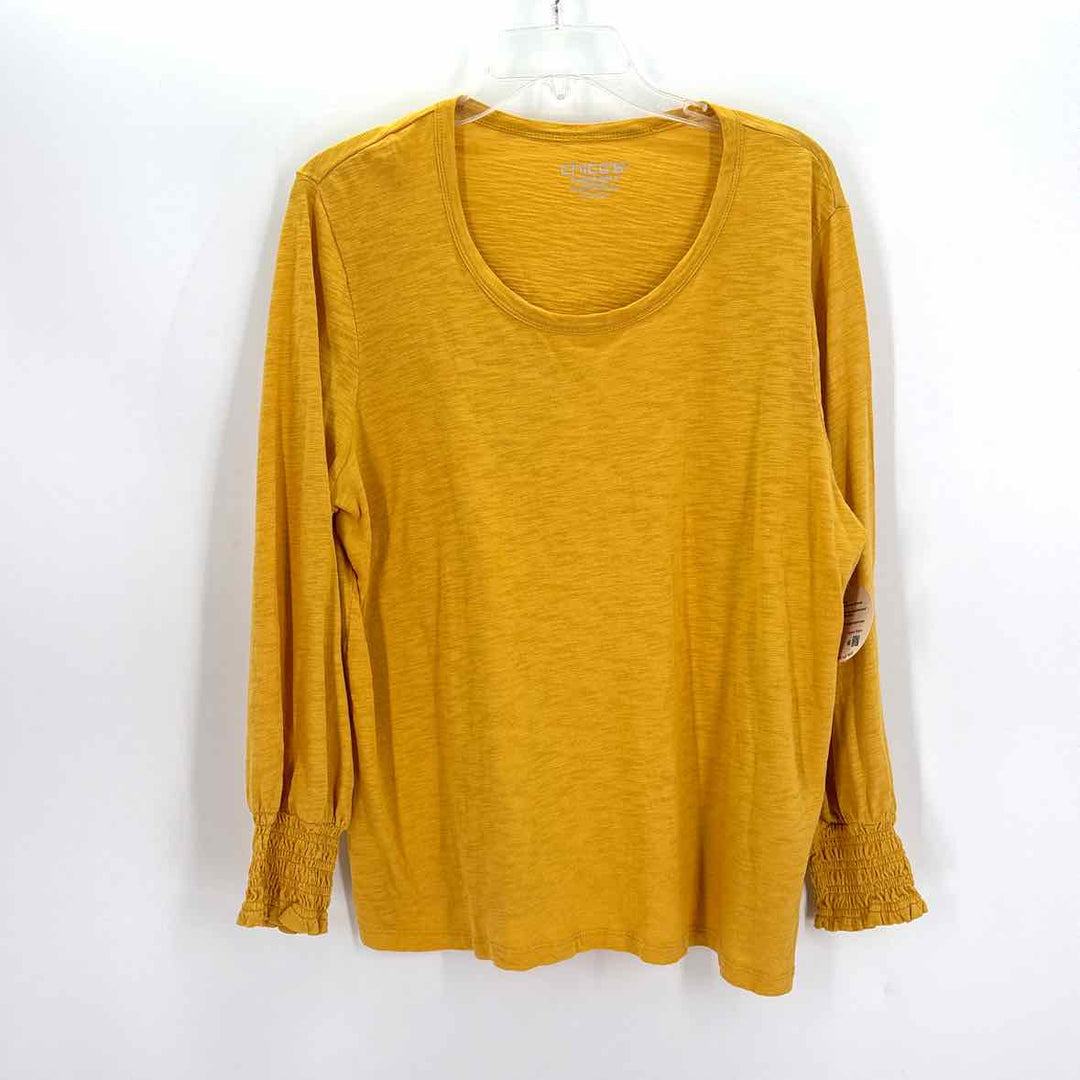 Size XL Chico's Mustard Cotton Modal Shirt