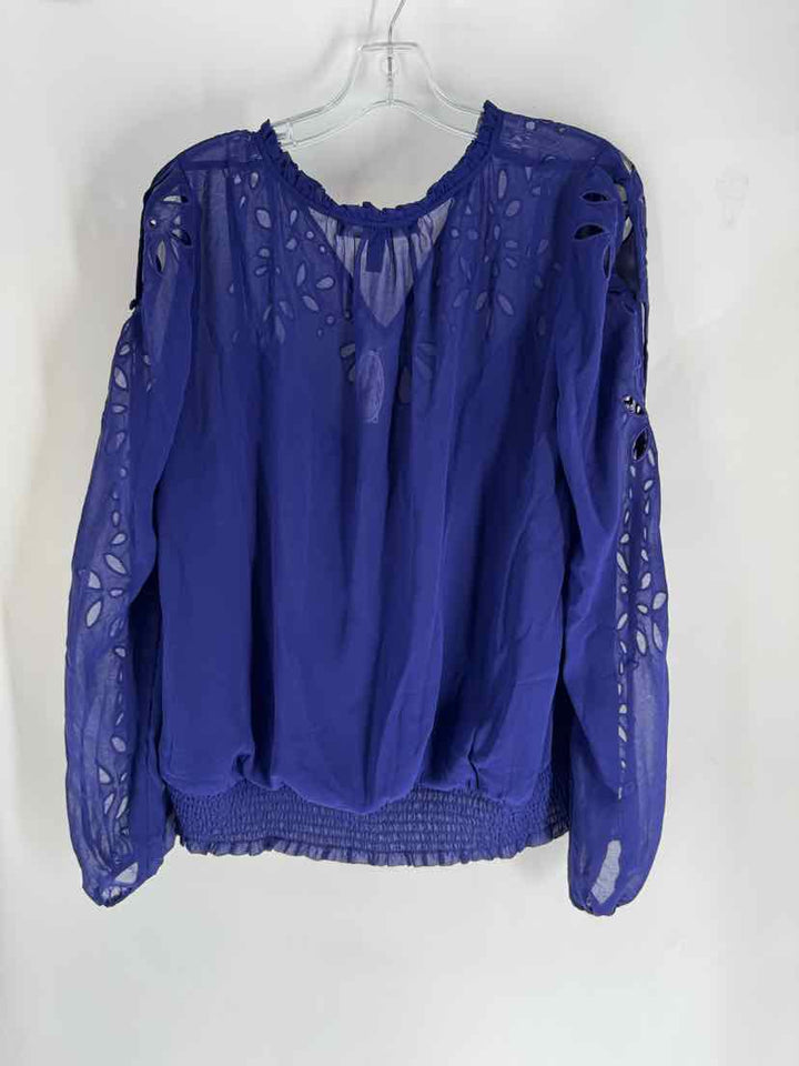 Size L White House Black Market Purple Shirt