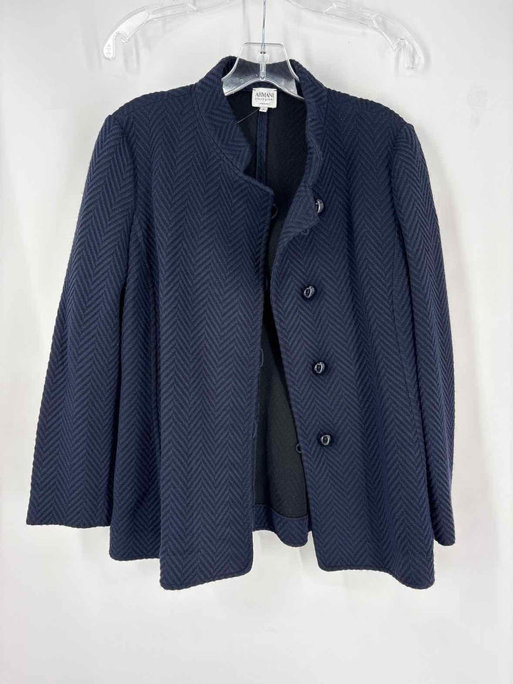 Size 8 Navy Print Jacket