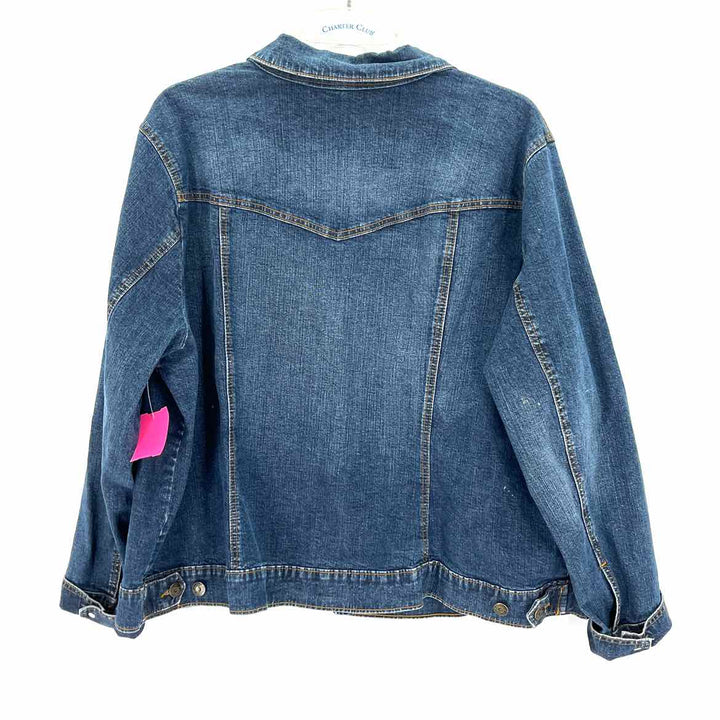 Size 2X ST JOHNS BAY Navy Denim Jacket