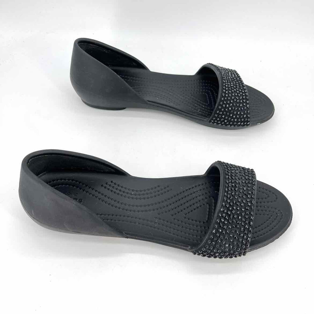 Shoe Size 10 Crocs Black Sandals