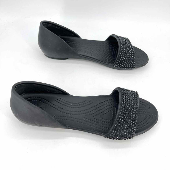Shoe Size 10 Crocs Black Sandals