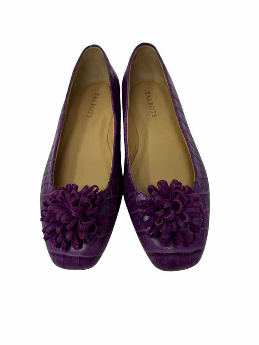 Shoe Size 9.5 Talbots Purple Leather Flats