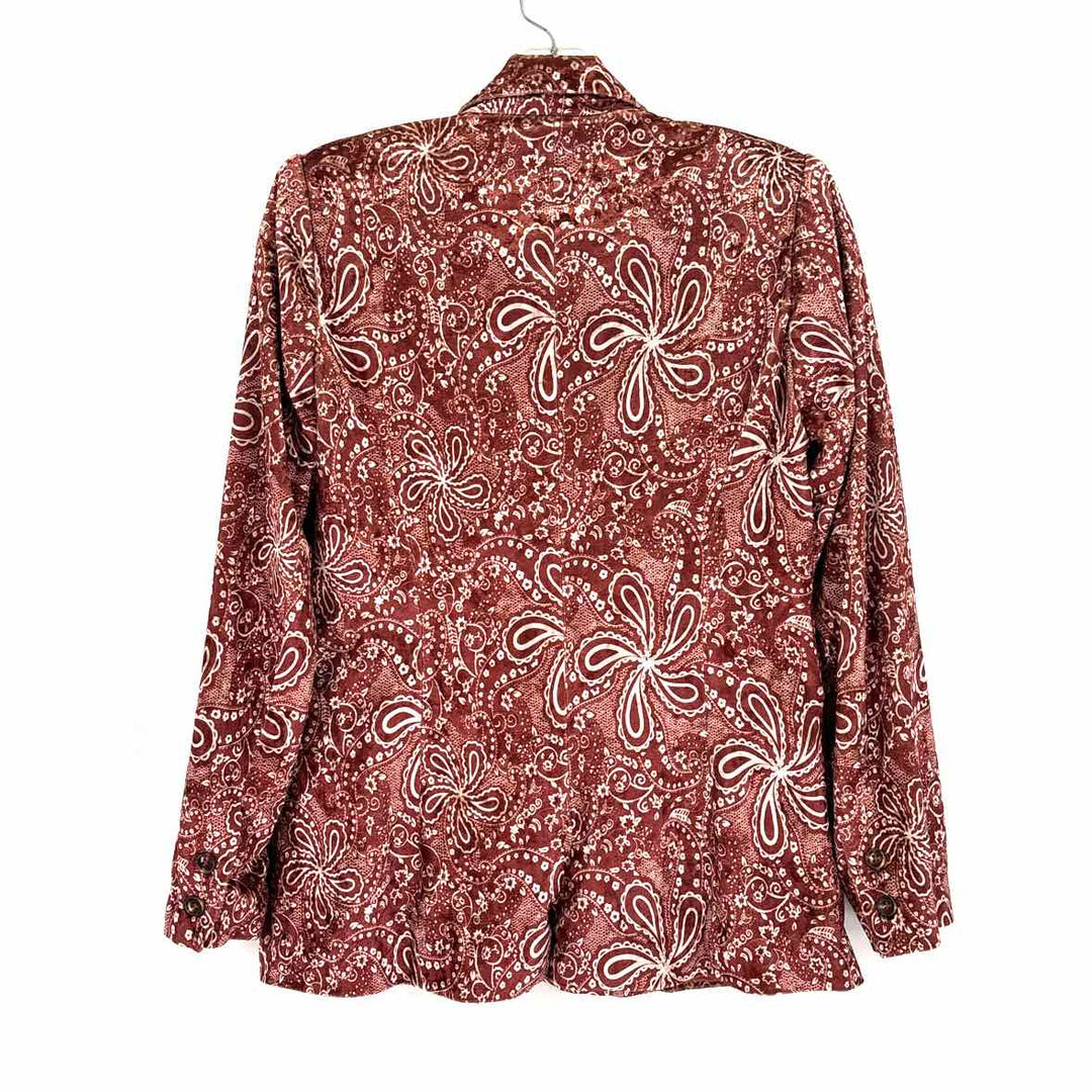 Size XS MINK PINK Rust Velvet Jacket