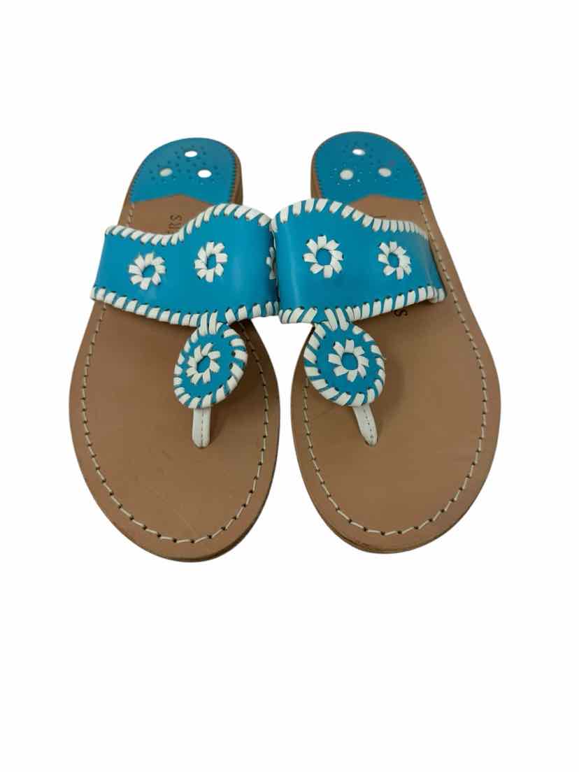 Shoe Size 9.5 Jack Rogers Teal Leather Sandals