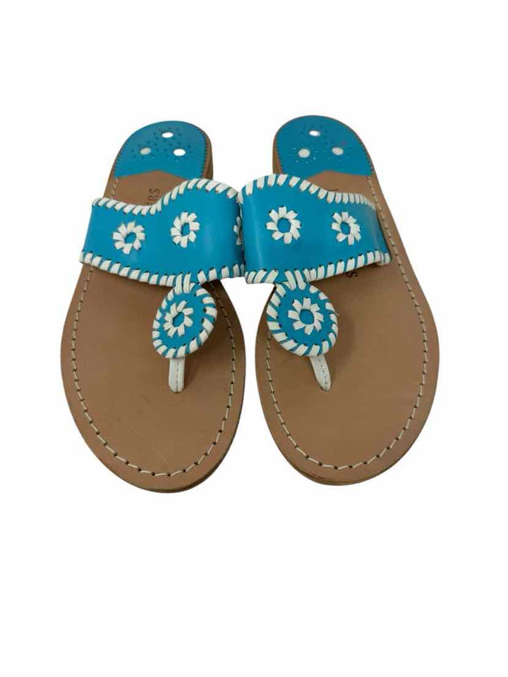 Shoe Size 9.5 Jack Rogers Teal Leather Sandals