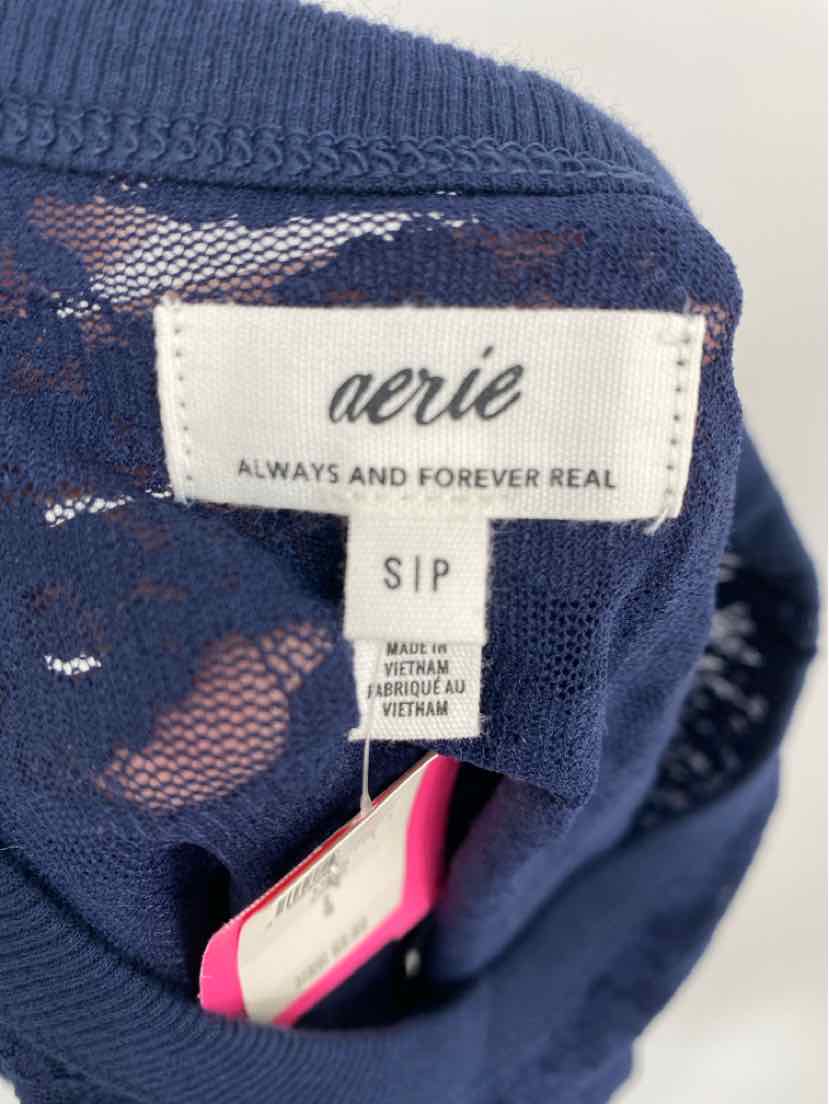 Size S AERIE Navy Lace Shirt