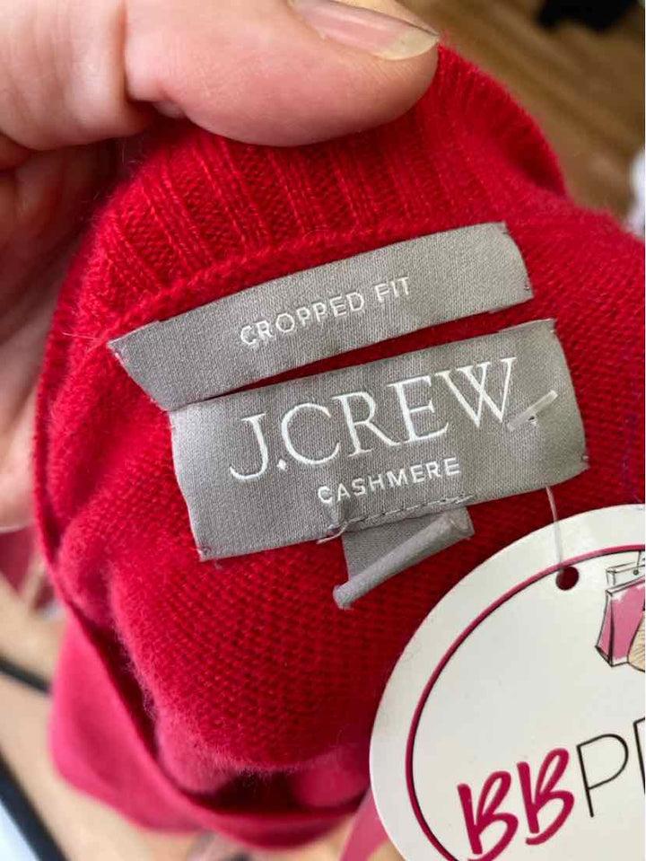 Size S J Crew Red Cashmere Sweater