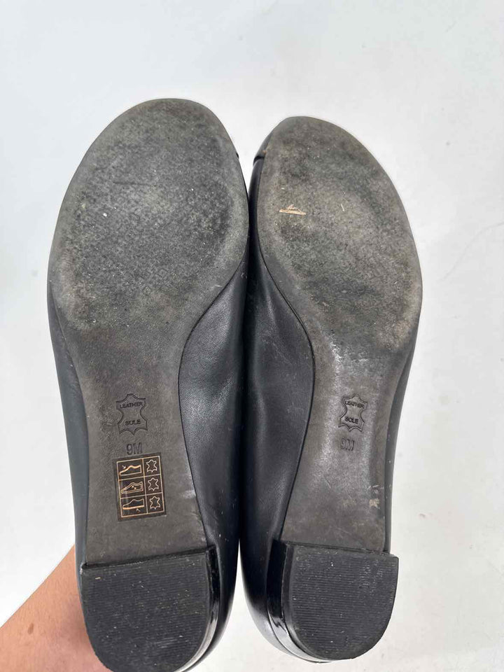 Shoe Size 9 Tory Burch Black Leather Flats