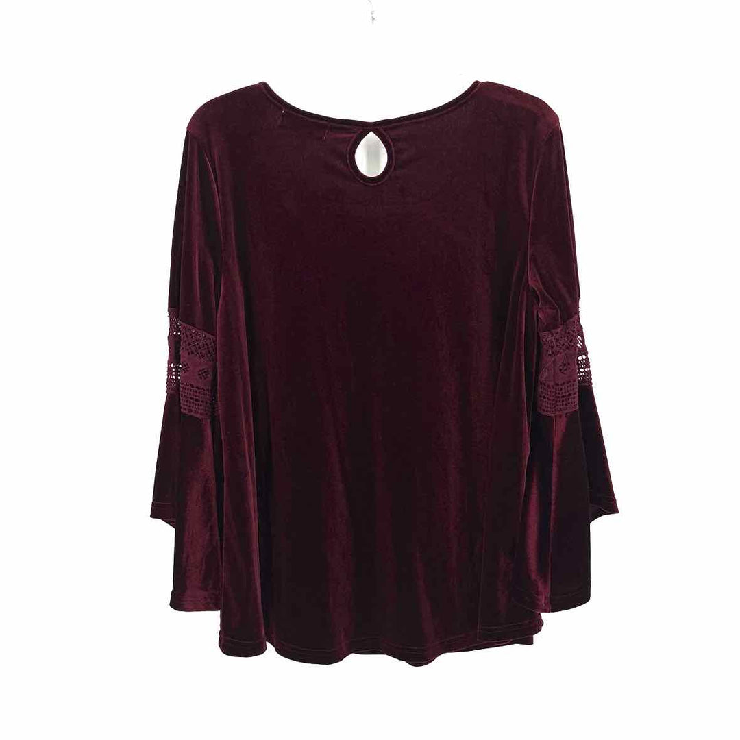 Size L Burgundy Velour Shirt