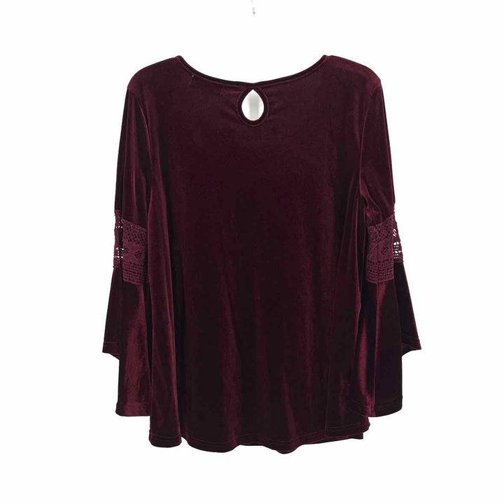 Size L Burgundy Velour Shirt