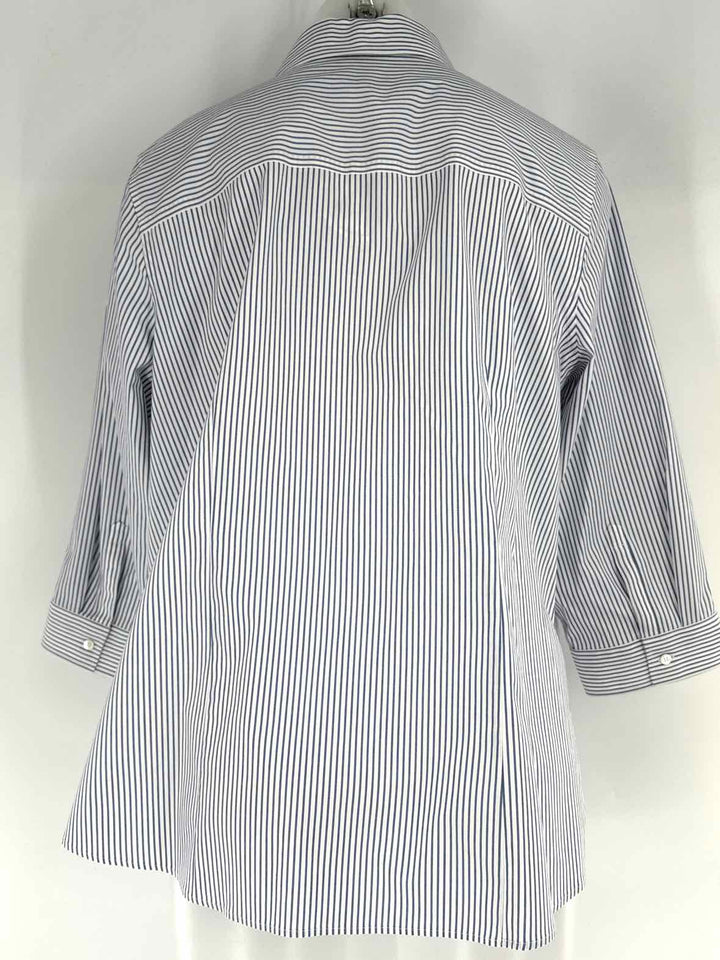 Size 16 Talbots White Print Shirt