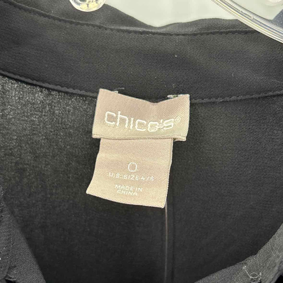 Size 4 Chico's Black Shirt