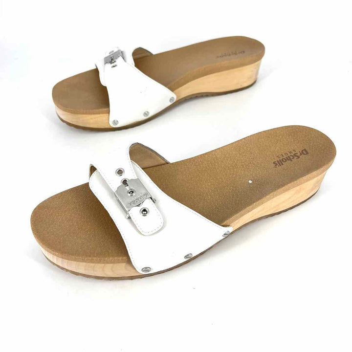 Shoe Size 11 dr scholls White Leather Sandals
