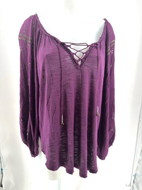 Size S FREE PEOPLE Purple Shirt