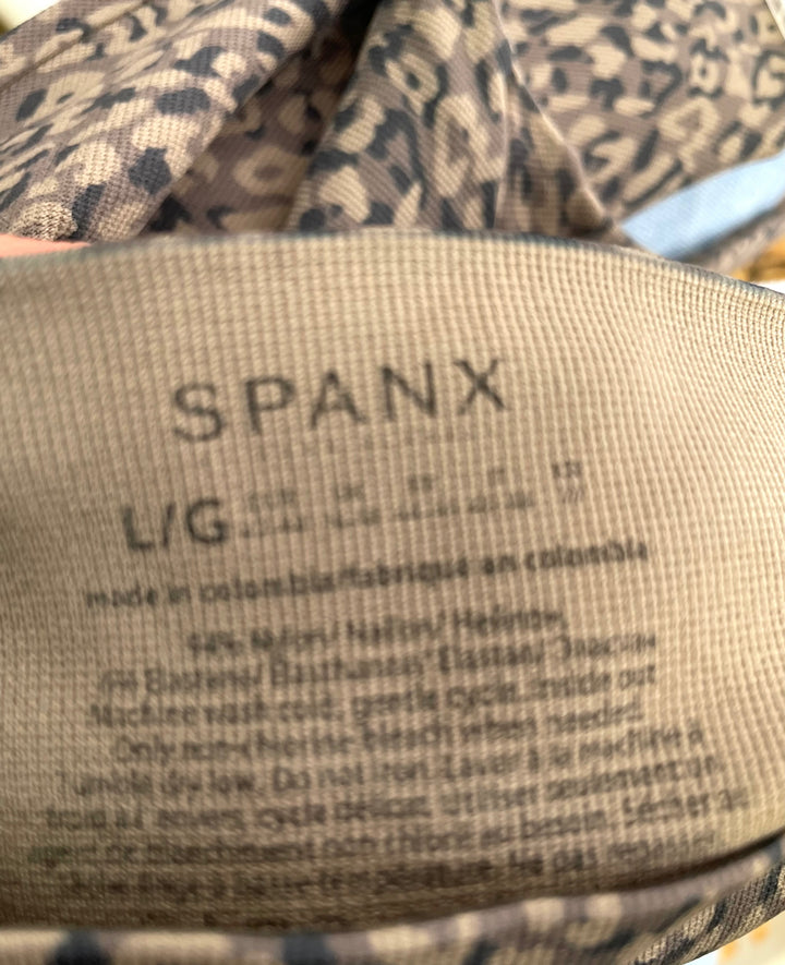 Size L SPANX Beige Print Leggings