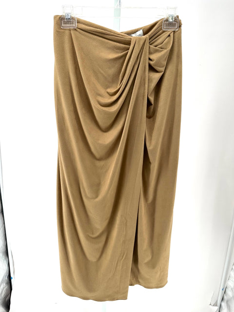 Size 4 HALSTON Tan Suede Skirt