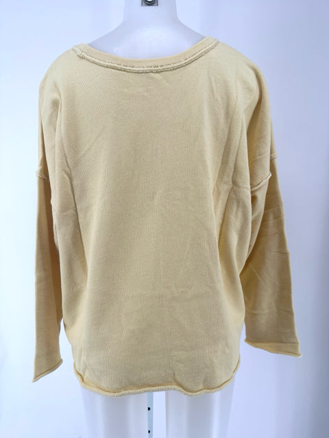 Size XL Eileen Fisher Yellow Cotton Sweater