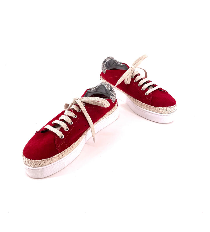 Shoe Size 6 Red Suede Sneakers