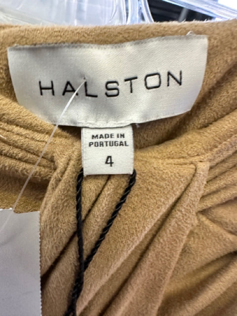 Size 4 HALSTON Tan Suede Skirt