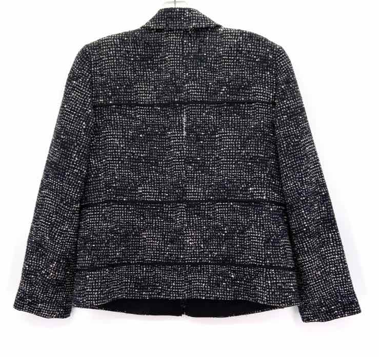 Size 4 LAFAYETTE Black Print Jacket