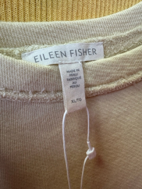 Size XL Eileen Fisher Yellow Cotton Sweater